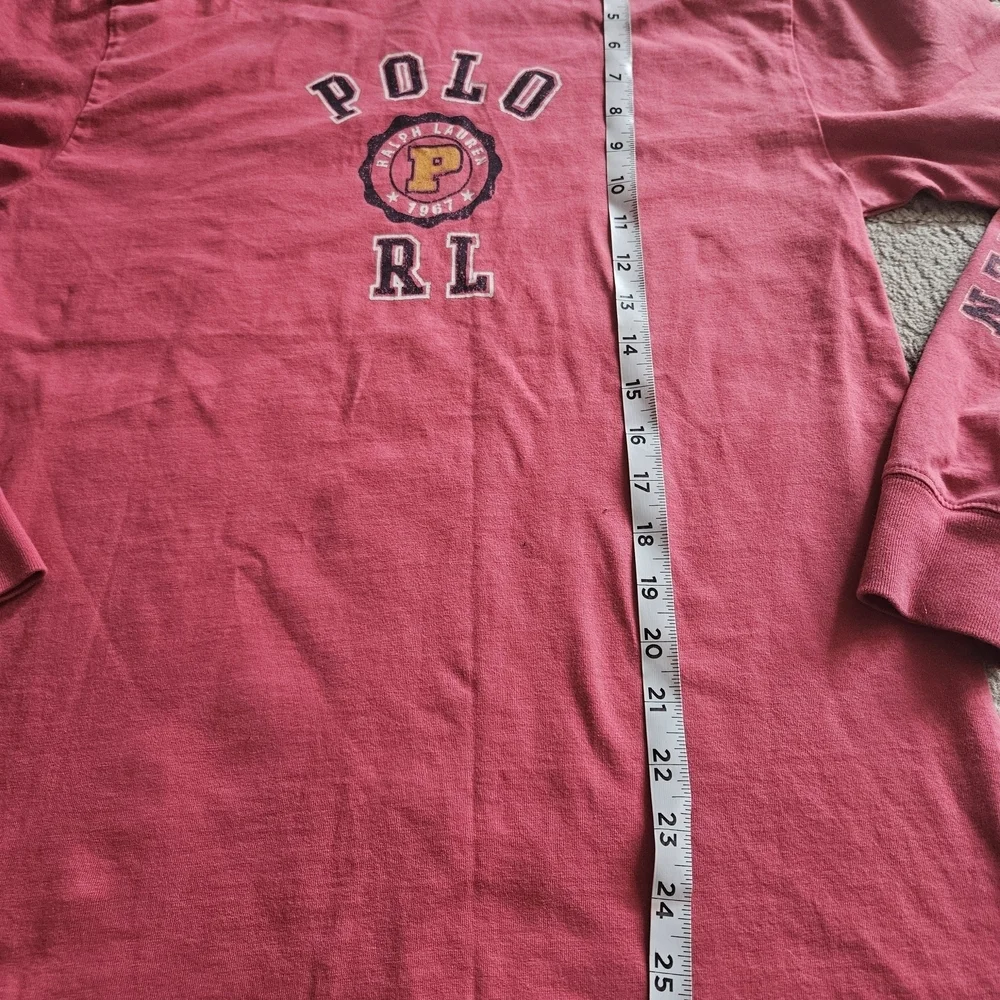 Ralph Lauren Pink Crewneck Cotton Tee with Polo Label